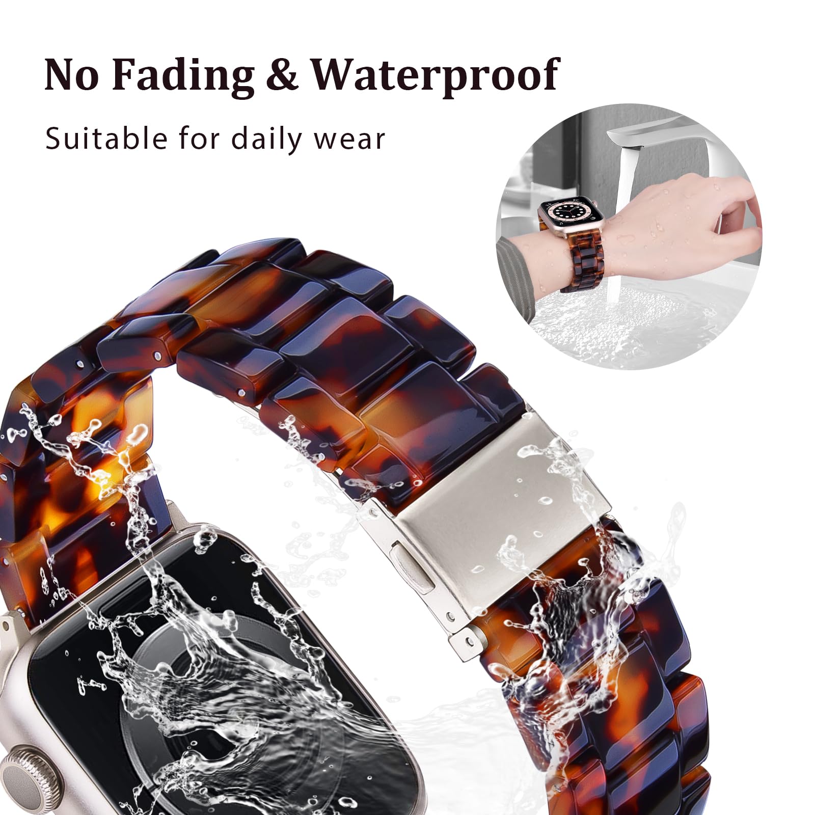 Amazon.com: V-MORO Resin Bands Compatible with Apple Watch